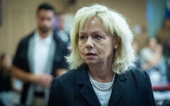 Attorney General Gali Baharav-Miara attends a Knesset committee meeting at the Knesset in Jerusalem on June 9, 2026. (Yonatan Sindel/Flash90)
