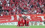 Illustrative: Hapoel Beersheba at its match against Maccabi Tel Aviv at the Toto Turner Stadium, Beersheba, July 16, 2026. (Danny Maron/Flash90)