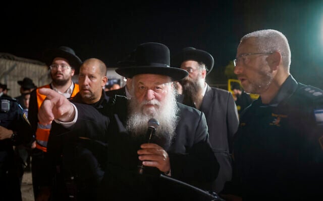 United Torah Judaism MK Yitzhak Goldknopf speaks during a protest as thousands of anti-draft Haredim demonstrate outside the military prison near Kfar Yona, July 20, 2026. (Tal Gal/Flash90) United Torah Judaism MK Yitzhak Goldknopf speaks during a protest as thousands of anti-draft Haredim demonstrate outside the military prison near Kfar Yona, July 20, 2026. (Tal Gal/Flash90)