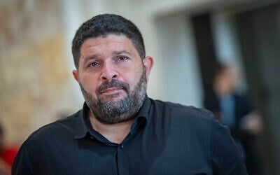 Deputy Minister Almog Cohen attends a hearing at the Supreme Court in Jerusalem on petitions challenging the UNRWA laws passed by the Knesset, August 3, 2026. (Chaim Goldberg/Flash90)