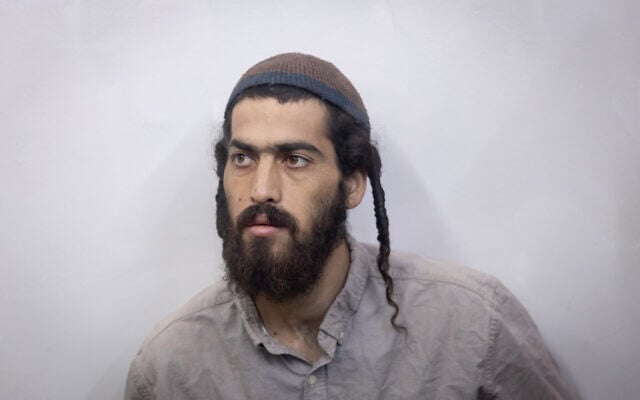 Administrative detainee Tal Yinon Dardik arrives at the Jerusalem District Court for a hearing on Central Command chief Maj. Gen. Avi Bluth’s appeal against a decision to release him, August 11, 2026. (Chaim Goldberg/Flash90)