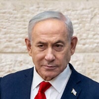 Prime Minister Benjamin Netanyahu votes in Jerusalem in the Likud primary, August 17, 2026, as Likud members help determine the party’s Knesset slate ahead of Israel's October 27 general elections. (Chaim Goldberg/Flash90)