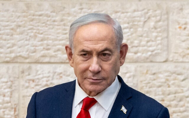 Prime Minister Benjamin Netanyahu votes in Jerusalem in the Likud primary, August 17, 2026, as Likud members help determine the party’s Knesset slate ahead of Israel's October 27 general elections. (Chaim Goldberg/Flash90)