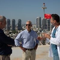 Rahm Emmanuel tours Tel Aviv’s Sourasky Medical Center on July 6, 2026. (Rahm Emanuel/X)