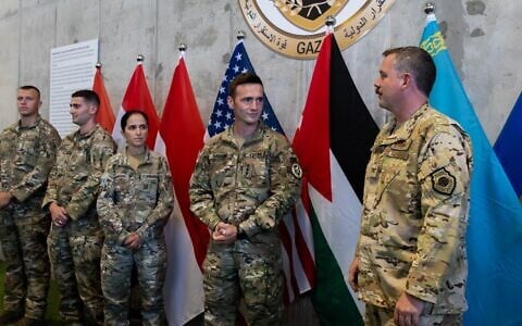 Soldiers from Kosovo visit a military base in southern Israel as they prepare to join the Board of Peace's International Stabilization Force (ISF) for Gaza on July 12, 2026. (Board of Peace)