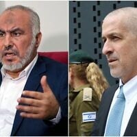 Hamas official Ghazi Hamad and Shin Bet chief Ronen Bar. (Collage/AP)