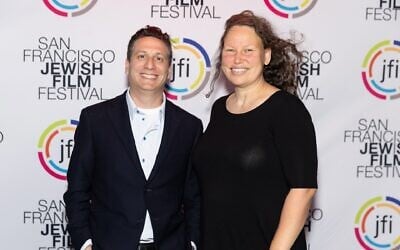 Director Rachel Israel, right, and producer Shai Korman arrive at the premiere of 'The Floaters' during the 2025 San Francisco Jewish Film Festival, August 3, 2025. (Miikka Skaffari/Getty Images via JTA) Director Rachel Israel, right, and producer Shai Korman arrive at the premiere of 'The Floaters' during the 2025 San Francisco Jewish Film Festival, August 3, 2025. (Miikka Skaffari/Getty Images via JTA)