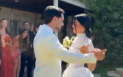 Former hostage Eliya Cohen and October 7 survivor Ziv Aboud marry on August 19, 2026 (Screenshot/Hen Mazzig via X)