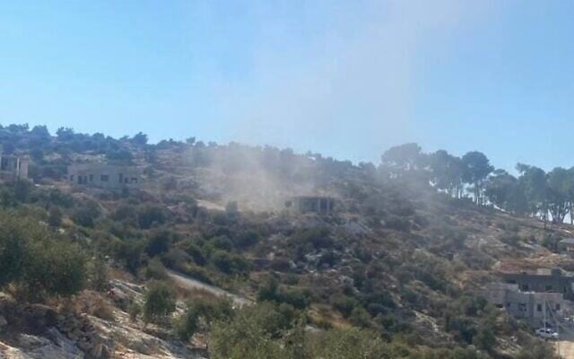 The scene of a reported IDF airstrike against the head of a Jenin terror cell in the northern West Bank on August 28, 2026. (Screen capture/X)