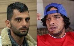 Left: Yinon Levy attends an Economic Committee meeting at the Knesset in Jerusalem after being sanctioned by the US, on February 14, 2024. (Yonatan Sindel/Flash90) Right: Palestinian activist Awdah Hathaleen, over whose death Levy is accused of reckless homicide. (Eldad Rafaeli)