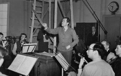Victor Urbancic conducts a makeshift orchestra in Reykjavik, Iceland, sometime after World War II. (Courtesy Árni Heimir Ingólfsson via JTA) Victor Urbancic conducts a makeshift orchestra in Reykjavik, Iceland, sometime after World War II. (Courtesy Árni Heimir Ingólfsson via JTA)