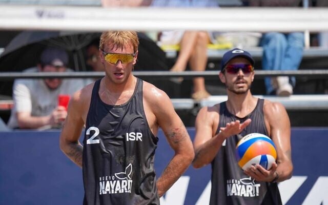 Kevin Cuzmiciov, left, and Eylon Elazar compete at the Nayarit Challenge in Mexico, March 2026. (Courtesy)