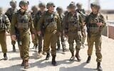 IDF Chief of Staff Lt. Gen. Eyal Zamir (center) is seen in the Gaza Strip, August 5, 2026. (Israel Defense Forces)