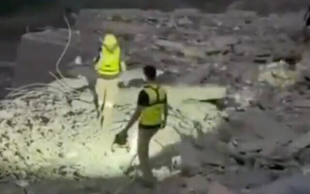 The aftermath of a reported deadly strike in Ansar, Lebanon on August 15, 2026 (Screenshot/ Lebanondebate via X)