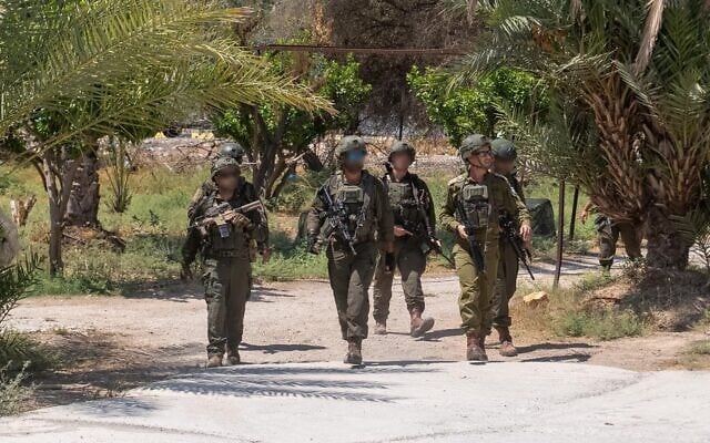 IDF troops conduct scans in the Jordan Valley area of the West Bank following a stabbing attack, August 23, 2026. (Israel Defense Forces)