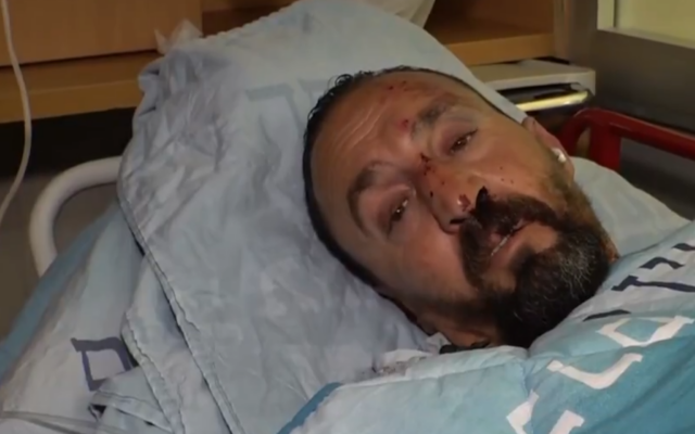 Khaled Asiwat, a bus driver who was attacked in Beit Shemesh on August 30, 2026, speaks to the Kan public broadcaster about the assault. (Screenshot)
