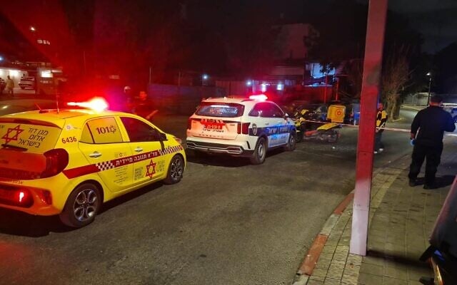 The scene where a man was killed in Jaffa on August 30, 2026 (Magen David Adom)