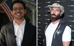 James Fishback (left) and Dan Bilzerian. (YouTube, Randy Shropshire / GETTY IMAGES NORTH AMERICA / Getty Images via AFP)