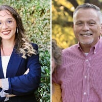 L-R: N’Kiyla 'Jasmine' Thomas and Jim Priest, candidates in the Democratic senate primary race in Oklahoma. (Aimee Tietze Adams/N’Kiyla 'Jasmine' Thomas: US.Senate 2026, Jim Priest US Senate)