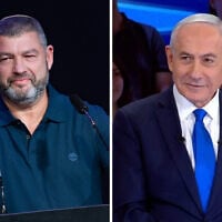 A composite photo of People of Israel party leader Ofer Winter and Prime Minister Benjamin Netanyahu. (Chaim Goldberg/Flash90, Channel 14)