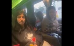 Mali and Liel Yahalomi located on a bus in Argentina by police on August 14, 2026. (Screen capture/Israel Police)