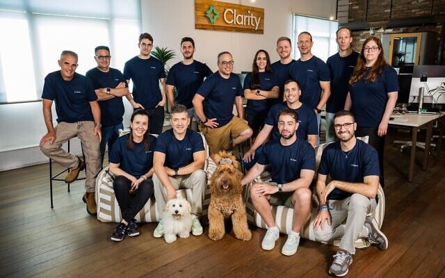 Team at Tel Aviv-based AI cybersecurity startup Clarity. (Courtesy of Elhanan Moshkovitz)