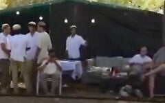 Youths are seen at an encampment set up on land under the jurisdiction of Majd al-Krum in the Galilee on September 13, 2026. (Screen capture: X, used in accordance with Clause 27a of the Copyright Law)