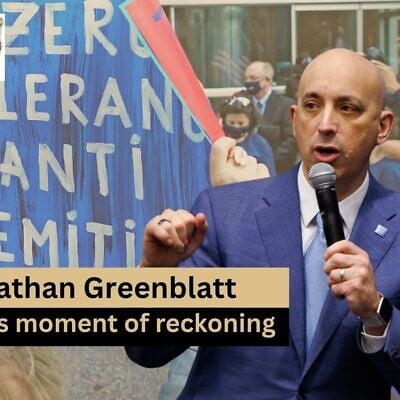 CEO of the Anti-Defamation League Jonathan Greenblatt joins host Amanda Borschel-Dan for this week's What Matters Now podcast. (courtesy/AP)
