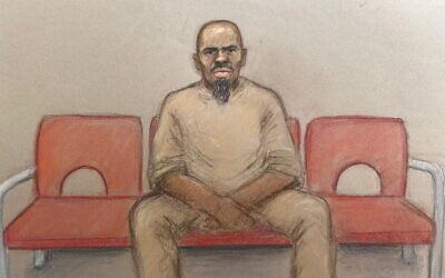 Essa Suleiman who is charged with attempted murder over a knife attack during which two Jewish men were stabbed in Golders Green, north London, appears via video link at the Old Bailey as his trial date has been set for next March, in London, Britain, May 15, 2026, in this courtroom sketch. (Julia Quenzler/Reuters) Essa Suleiman who is charged with attempted murder over a knife attack during which two Jewish men were stabbed in Golders Green, north London, appears via video link at the Old Bailey as his trial date has been set for next March, in London, Britain, May 15, 2026, in this courtroom sketch. (Julia Quenzler/Reuters)