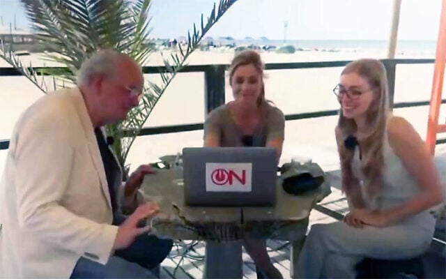 Ongehoord Nederland's then-Editor-in-Chief Joost Niemoller, left, watches a speech by Adolf Hitler, alongside host Arlette Adriani, center, and pundit Raisa Blommenstijn in a segment published by the right-wing Dutch network on July 31, 2026. (Screenshot: Ongehoord Nederland via X) Ongehoord Nederland's then-Editor-in-Chief Joost Niemoller, left, watches a speech by Adolf Hitler, alongside host Arlette Adriani, center, and pundit Raisa Blommenstijn in a segment published by the right-wing Dutch network on July 31, 2026. (Screenshot: Ongehoord Nederland via X)