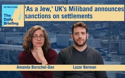 Diplomatic correspondent Lazar Berman joins host Amanda Borschel-Dan for today's Daily Briefing podcast. (ToI/Flash90) Diplomatic correspondent Lazar Berman joins host Amanda Borschel-Dan for today's Daily Briefing podcast. (ToI/Flash90)