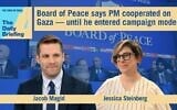 US bureau chief Jacob Magid appears on the Daily Briefing with host Jessica Steinberg (Courtesy)