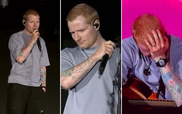 Ed Sheeran speaks at the start of a concert in Philadelphia, on September 19, 2026. (Screenshots/Ed Sheeran via Instagram/X, used in accordance with Clause 27a of the Copyright Law)