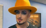 Screen grab from video of British pop star Boy George announcing an upcoming concert in Tel Aviv, in a video posted to social media, September 22, 2026. (Boy George)