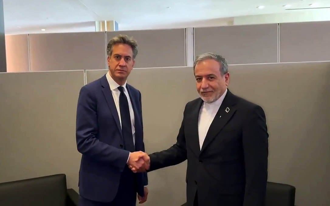 Foreign Secretary Ed Miliband and Iranian Foreign Minister Abbas Araghchi meet on the UN General Assembly sidelines, 25 September 2026