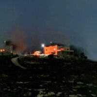 Homes on the outskirts of the Palestinian village of Jalud that were reportedly torched by settlers on September 29, 2026. (Social media: used in accordance with Clause 27a of the Copyright Law)