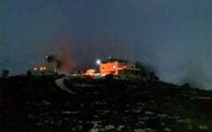 Homes on the outskirts of the Palestinian village of Jalud that were reportedly torched by settlers on September 29, 2026. (Social media: used in accordance with Clause 27a of the Copyright Law)