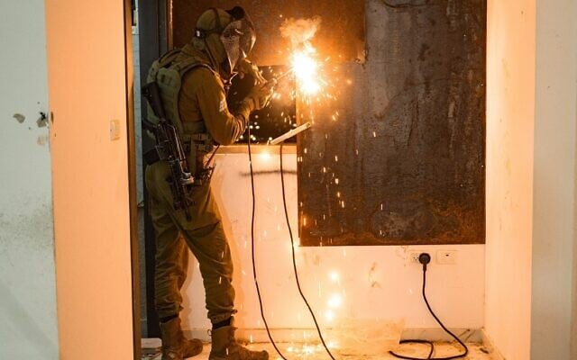 IDF troops seal the home of a Palestinian terrorist in the West Bank village of Bidu, September 25, 2026. (Israel Defense Forces) IDF troops seal the home of a Palestinian terrorist in the West Bank village of Bidu, September 25, 2026. (Israel Defense Forces)