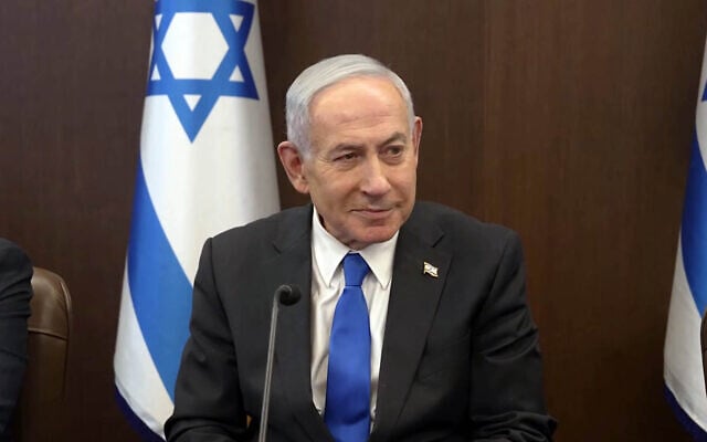 Prime Minister Benjamin Netanyahu speaks during a cabinet meeting, September 6, 2026, in Jerusalem. (Omer Meran/GPO)