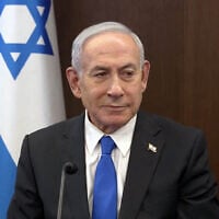 Prime Minister Benjamin Netanyahu speaks during a cabinet meeting, September 6, 2026, in Jerusalem. (Omer Meran/GPO)