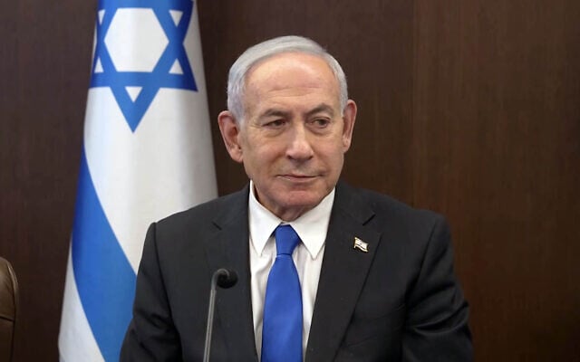 Prime Minister Benjamin Netanyahu speaks during a cabinet meeting, September 6, 2026, in Jerusalem. (Omer Meran/GPO)
