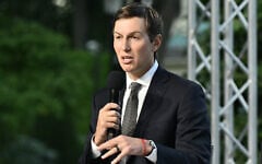 US President Donald Trump’s son-in-law Jared Kushner speaks during a joint press conference with Ukrainian president following their talks in Kyiv on September 6, 2026, amid the Russian invasion of Ukraine. (Genya SAVILOV/AFP)
