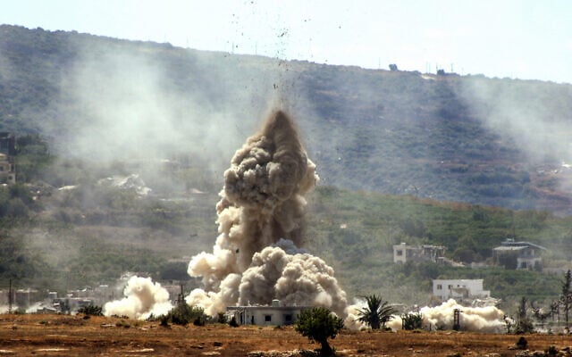 This photograph taken from the southern Lebanese village of al-Haniyya shows smoke as it rises from the site of an Israeli airstrike that targeted the village of al-Mansouri on September 10, 2026. (Kawnat HAJU/AFP)