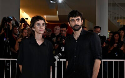 Filmmakers Rachel Szor, left, and Yuval Abraham attend a red carpet event for the screening of 'NAZA' at the 83rd International Venice Film Festival, in Venice Lido, Italy, on September 10, 2026. (Tiziana FABI/AFP) Filmmakers Rachel Szor, left, and Yuval Abraham attend a red carpet event for the screening of 'NAZA' at the 83rd International Venice Film Festival, in Venice Lido, Italy, on September 10, 2026. (Tiziana FABI/AFP)