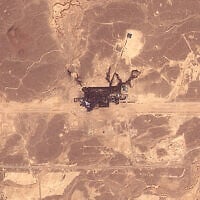 This handout satellite image taken by Planet Labs PBC on September 11, 2026, shows an infrastructure site after it was damaged by fire southeast of Medina, along the general route of Saudi Arabia’s East-West pipeline. (Handout/Planet Labs/AFP)