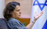 Israeli ambassador to Thailand Alona Fisher-Kamm gestures during an interview with AFP at the Embassy of Israel in Bangkok on September 15, 2026. (ANTHONY WALLACE/AFP)