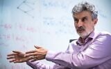 Canadian computer scientist Yoshua Bengio speaks during an interview with AFP in the offices of Law Zero in Montreal, Quebec, on September 15, 2026. (Andrej Ivanov/AFP)