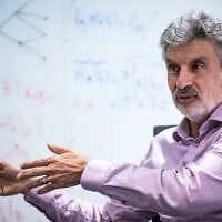 Canadian computer scientist Yoshua Bengio speaks during an interview with AFP in the offices of Law Zero in Montreal, Quebec, on September 15, 2026. (Andrej Ivanov/AFP)