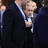 Iran’s Foreign Minister Abbas Araghchi (C) arrives for the 81st United Nations General Assembly at the United Nations Headquarters in New York, on September 22, 2026. (Charly Triballeau/AFP)