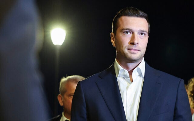 President of French far-right party Rassemblement National (RN) Jordan Bardella arrives for an election night event for the French Senate, in La Seyne-sur-Mer, southern France, on 27 September 2026. (Thibaud MORITZ/AFP)